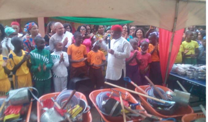 ASUBEB distributes farming, sports equipment to primary schools in Anambra