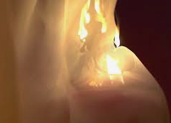 fire caused by candle light