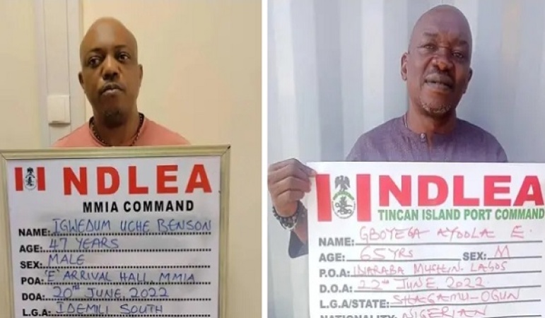 Two suspects behind drug shipments in Lagos arrested