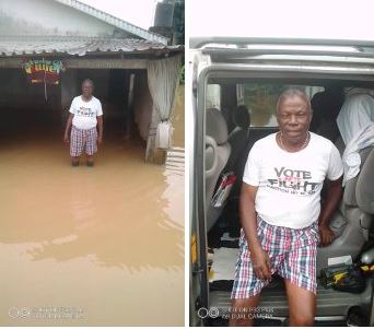Traditional ruler in Bayelsa sleeps in car as floods sack palace