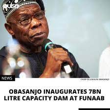 Obasanjo inaugurates 7bn litre capacity dam at FUNAAB