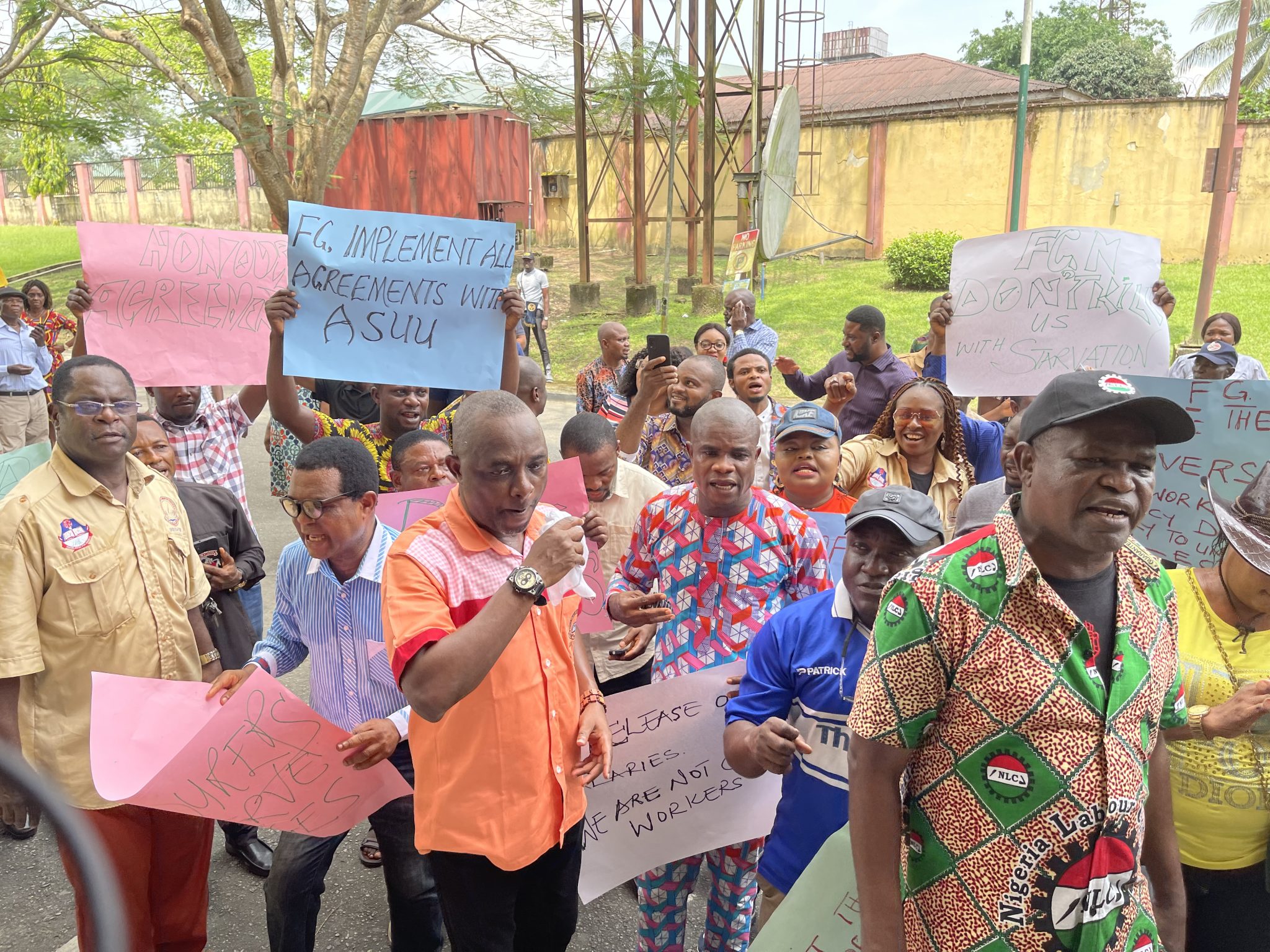 ASUU protest over unpaid salaries in UNICAL