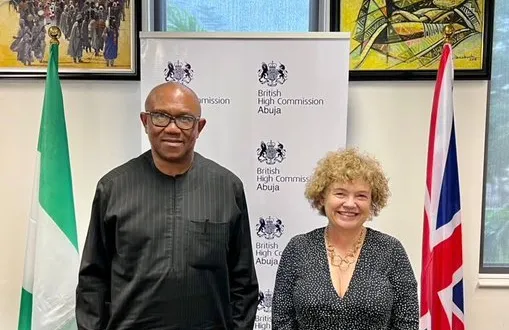 Peter Obi in diplomatic discussion with UK, AU, others over presidential election outcome